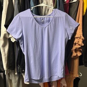 RBX Light Purple V-Neck Short Sleeve Top